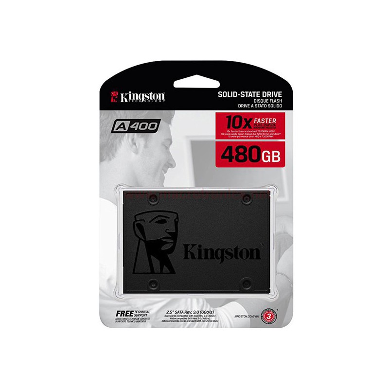 DISCO SOLIDO SSD KINGSTON 480GB SATA3 SSDNOW SA400
