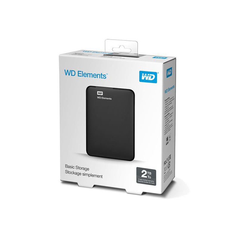 DISCO DURO EXTERNO WD ELEMENTS 2 TB USB3.0  2.5" NEGRO