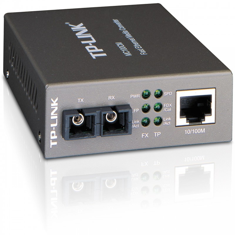 CONVERTIDOR TP-LRJ45 10/100MBPS FIBRA MC100CM