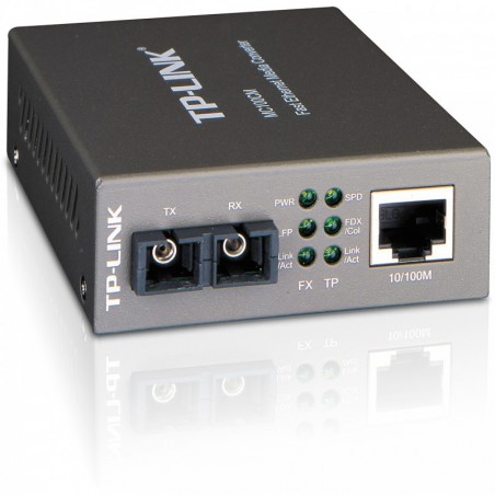 CONVERTIDOR TP-LRJ45 10/100MBPS FIBRA MC100CM