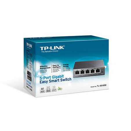 SWITCH TP-LINK 5 PUERTOS METALICO 10/100/1000 EASY SMART