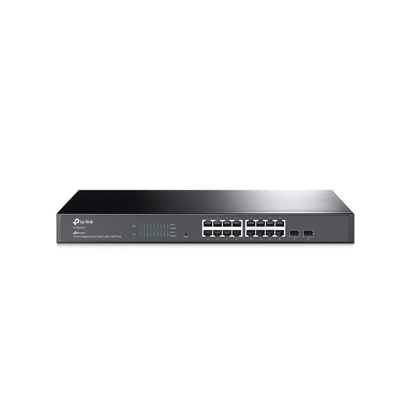 SWITCH TP-LINK GESTIONABLE 16P GIGABIT 2 RA. SFP GIGABIT 19"