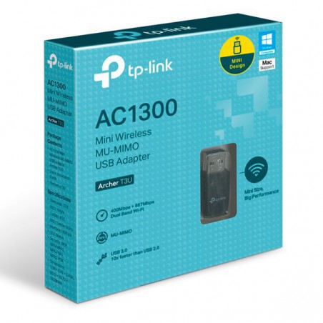 ADAPTADOR TP-LINK WIFI USB ARCHER T3U AC1300 MINI 