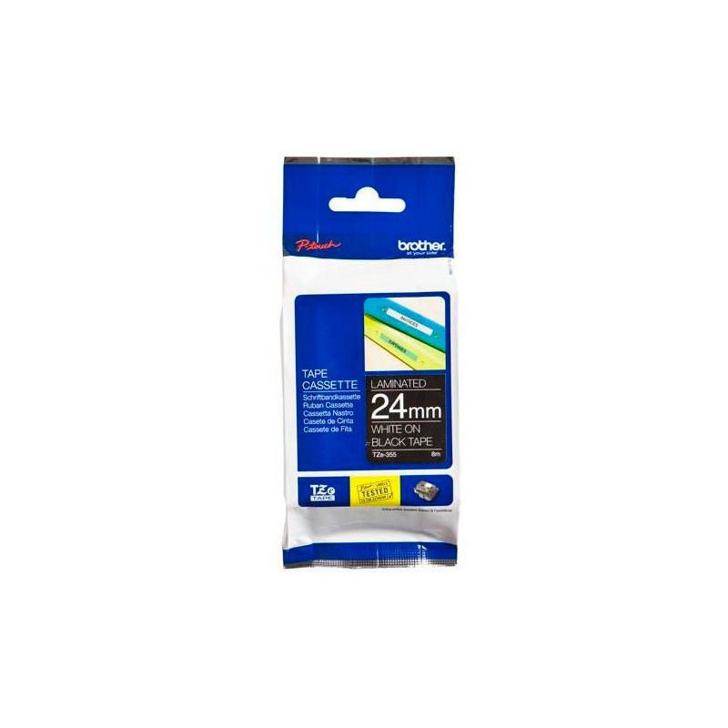 CINTA BROTHER ORIG.TZESE5 NEGRO/BLANCO 24MM 8M