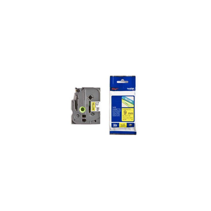 CINTA BROTHER ORIG.TZ621/E AMARILLO/NEGRO  9MM