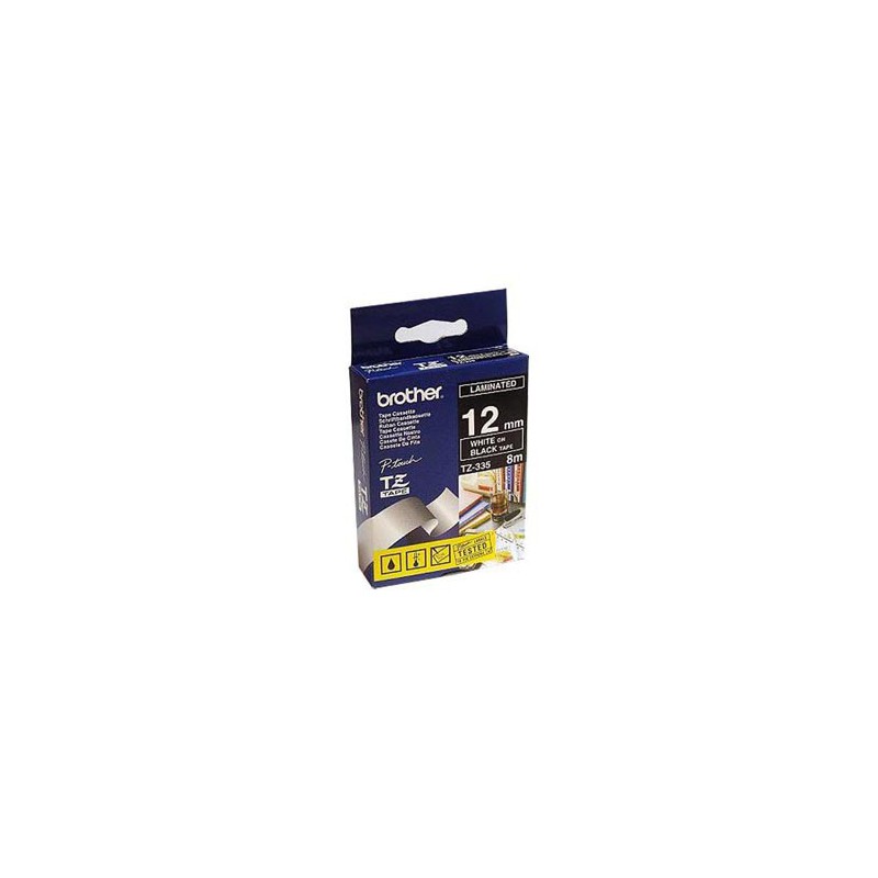 CINTA BROTHER ORIG.TZ335/E NEGRO/BLANCO 12MM
