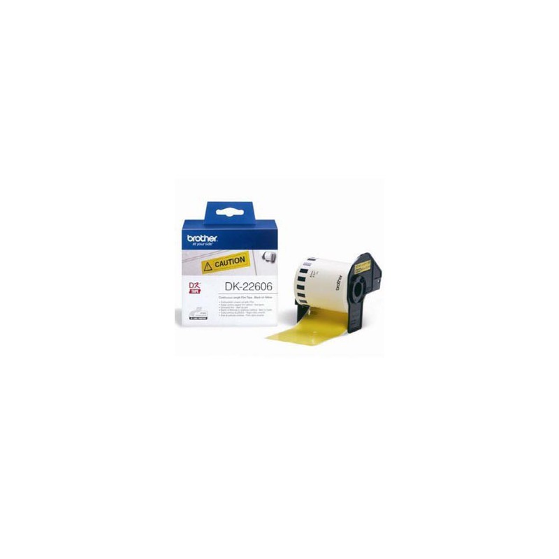 CINTA BROTHER PLASTICA 62 MM AMARILLA DK22606
