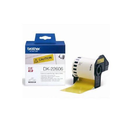 CINTA BROTHER PLASTICA 62 MM AMARILLA DK22606