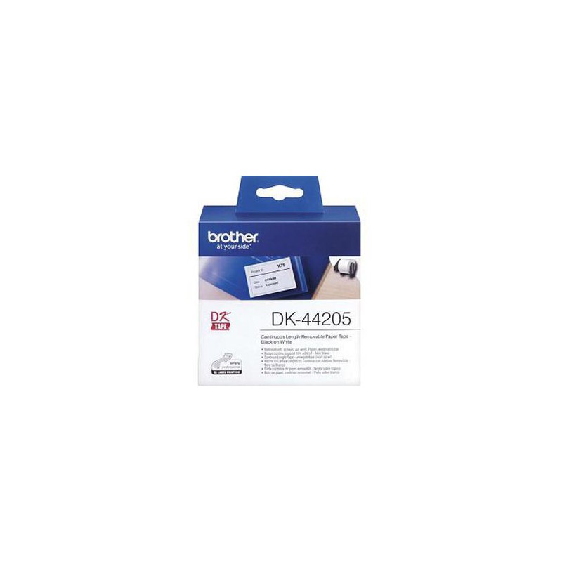 CINTA BROTHER PAPEL REMOVIBLE 62MM BLANCO DK44205