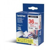 CINTA BROTHER ORIG.TZ262/E BLANCO/ROJO  36MM
