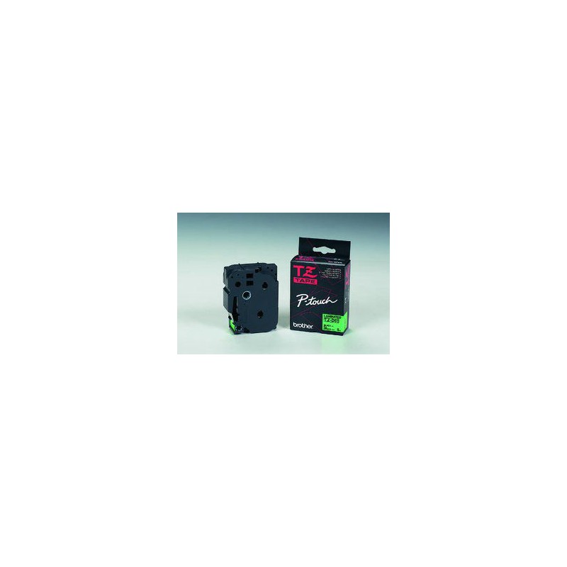 CINTA BROTHER ORIG.TZD51 FLUOR./VERDE/NEGRO* 24MM