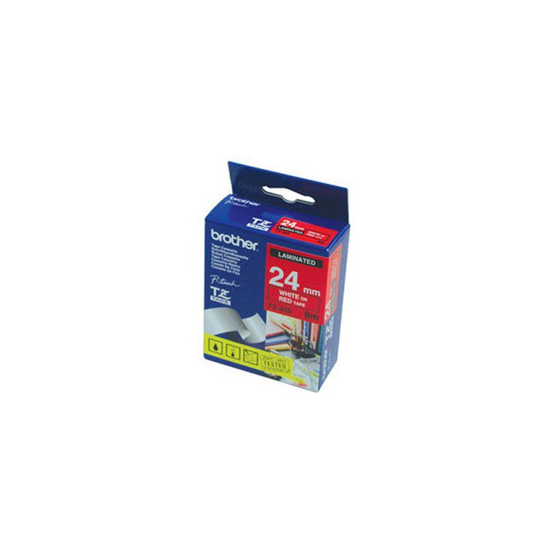 CINTA BROTHER ORIG.TZ455 ROJO/BLANCO* 24MM