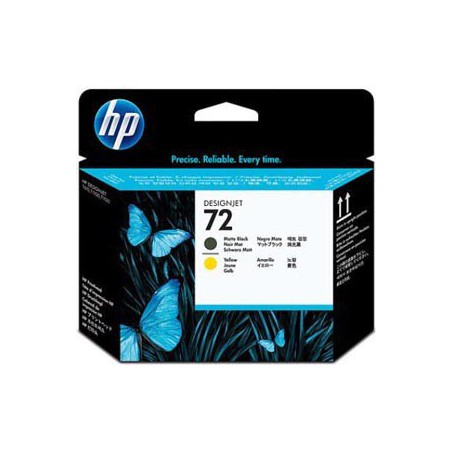 INK JET HP ORIG.C9384 CABEZ.NEGRO/AMARILLO Nº72