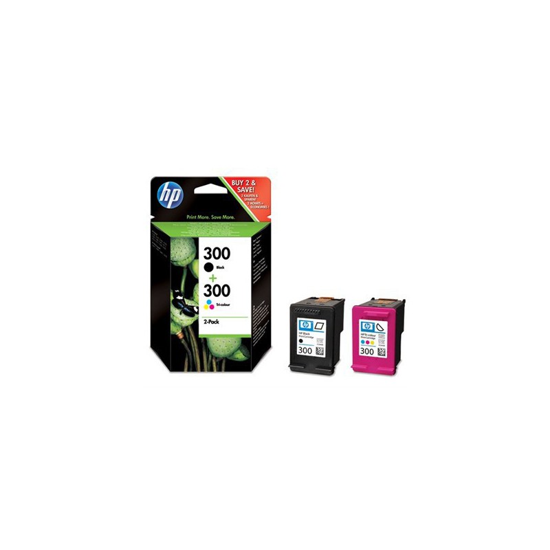 INK JET HP ORIG. CN637EE NEGRO/COLOR Nº300 PACK-2