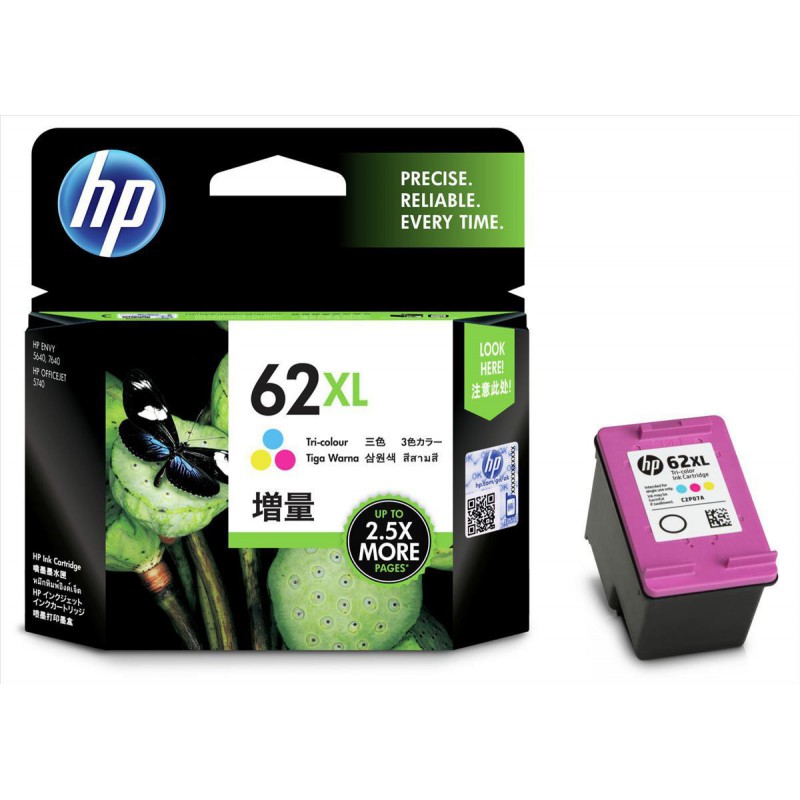 INK JET HP ORIG. C2P07AE Nº62XL COLOR 415PAG