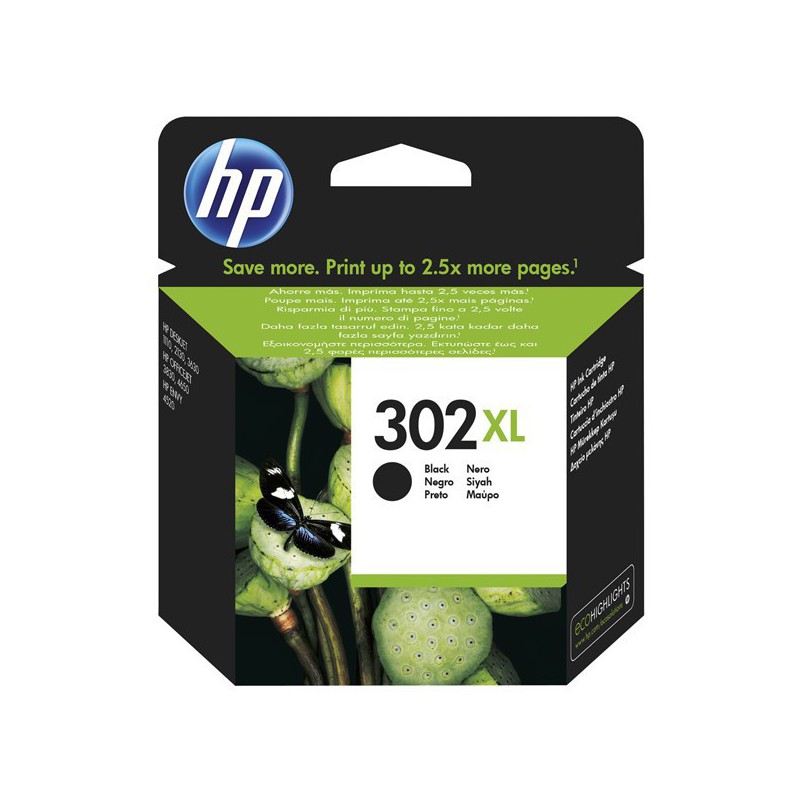 INK JET HP ORIG. F6U68AE Nº302XL NEGRO 