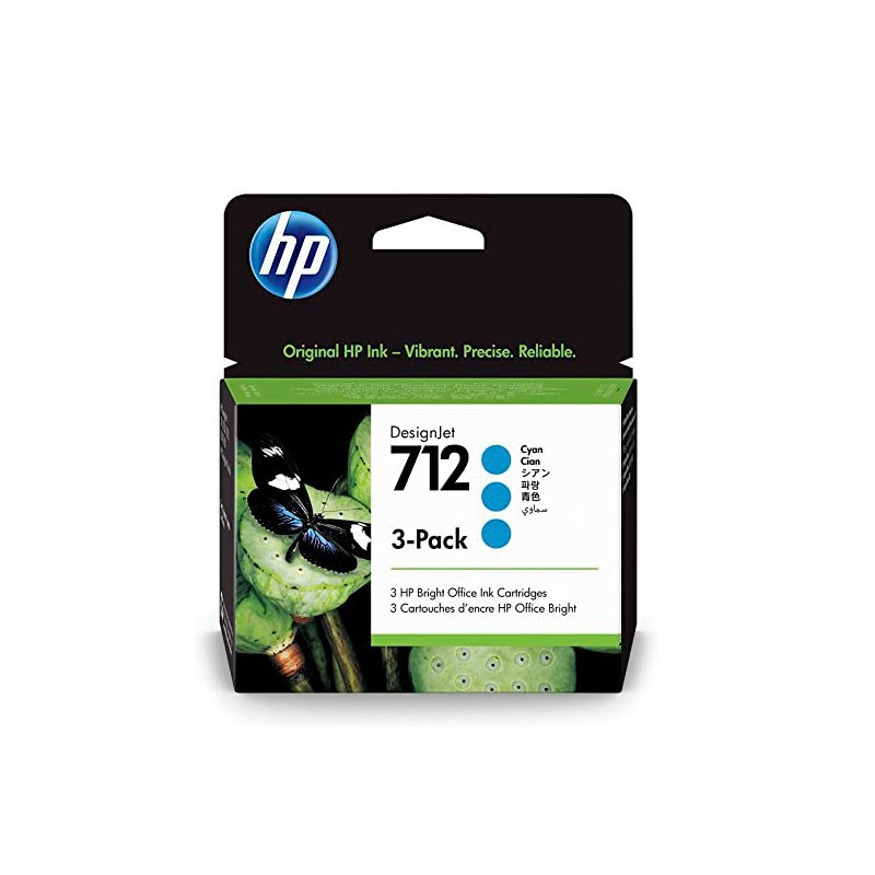 INK JET HP ORIG. 3ED77A  Nº712XL  CYAN PACK3