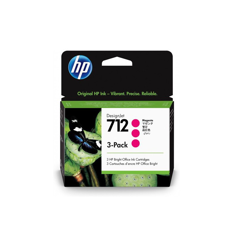 INK JET HP ORIG. 3ED78A  Nº712XL  MAGENTA PACK3