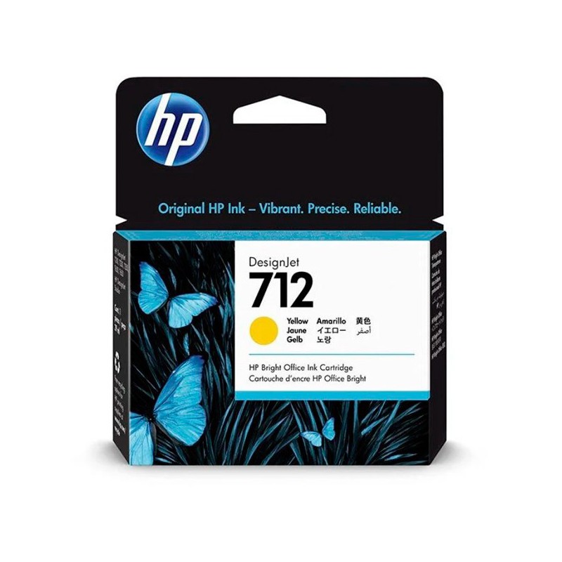 INK JET HP ORIG. 3ED69  Nº712  AMARILLO 