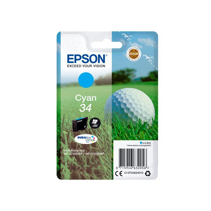 INK JET EPSON ORIG. C13T3462 CYAN 300 PAG.
