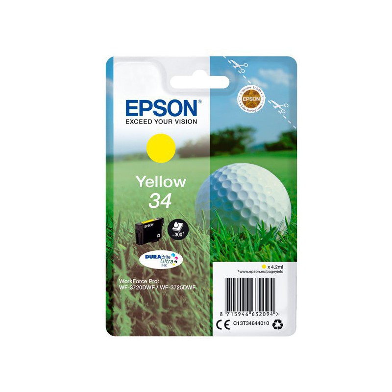 INK JET EPSON ORIG. C13T3464 AMARILLO 300 PAG.