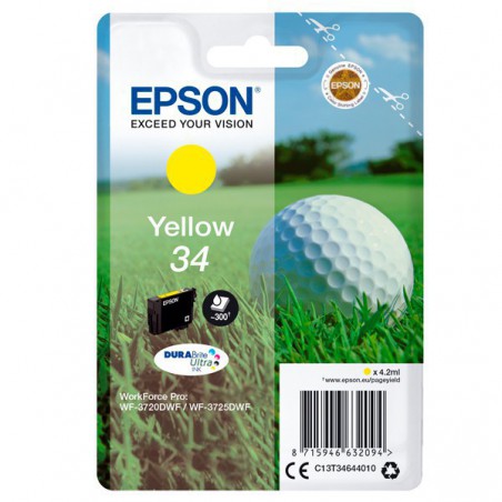INK JET EPSON ORIG. C13T3464 AMARILLO 300 PAG.