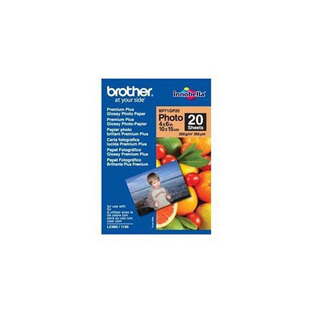 PAPEL BROTHER GLOSSY 10X15 260 GR BP71GP20