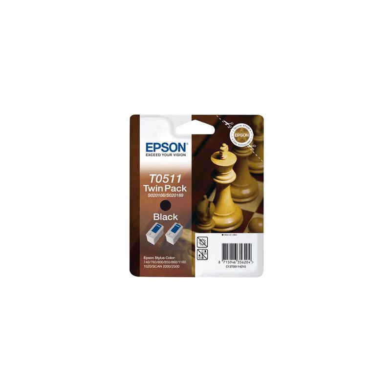INK JET EPSON ORIGINAL C13T051142 NEGRO DOBLE