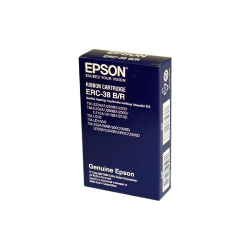 CINTA EPSON ORIGINAL TM300A ERC38/34/30 N/R NEGRO ROJO
