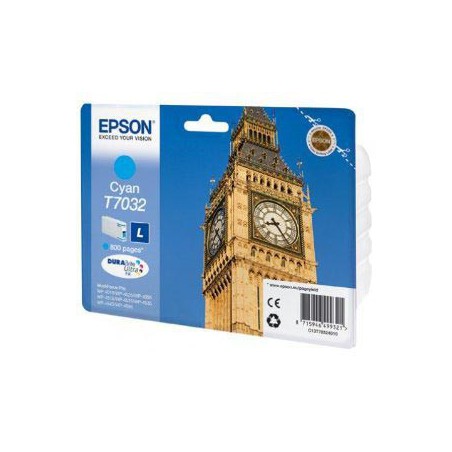 INK JET EPSON ORIGINAL C13T7032  CYAN 800 PAG