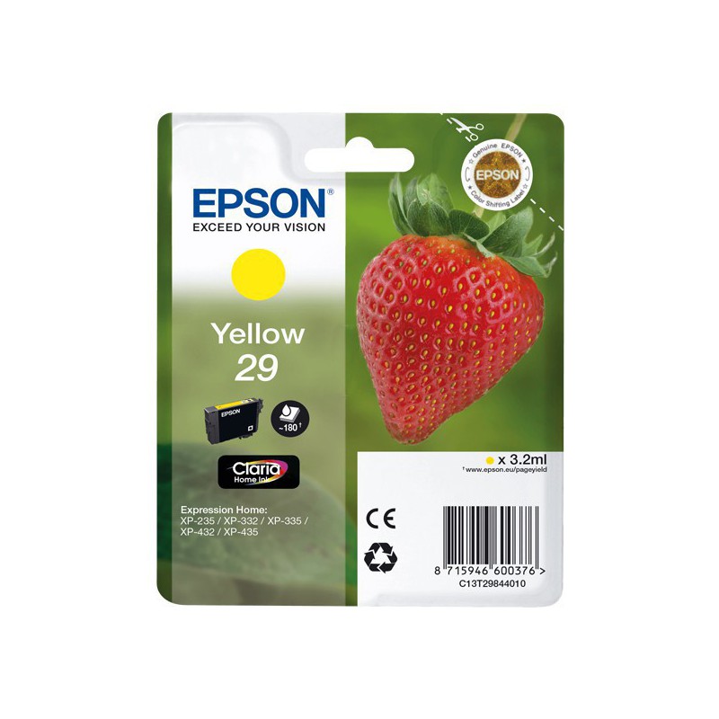 INK JET EPSON ORIG. C13T298440 AMARILLO XP235