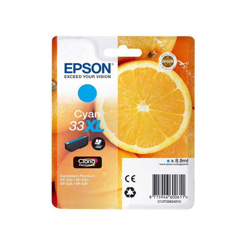 INK JET EPSON ORIG. C13T3362 CYAN XL 33XL