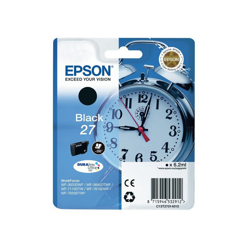 INK JET EPSON ORIG.C13T2701 NEGRO WF3620 Nº 27 