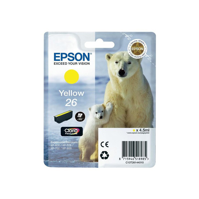 INK JET EPSON ORIG.C13T26144010 AMARILLO  