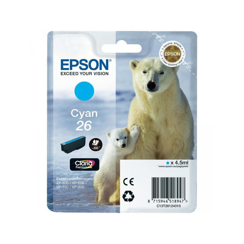 INK JET EPSON ORIG.C13T26124010 CYAN