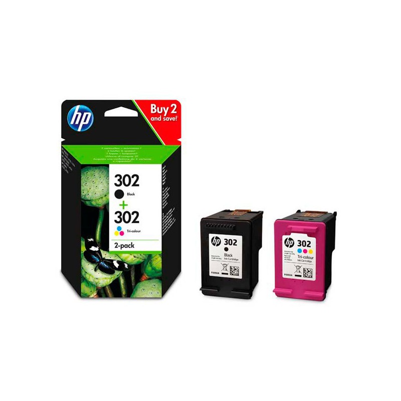 MULTIPACK HP ORIG. Nº302 X4D37AE  NEGRO & TRICOLOR
