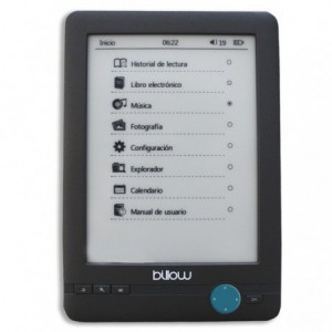 E-BOOK BILLOW TINTA ELEC. 6" 4GB PANTALLA TACTIL E03T*