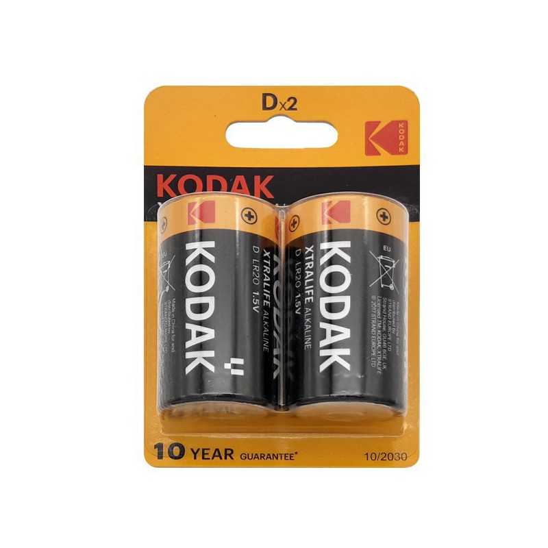 PILAS ALCALINAS KODAK XTRALIFE D LR20  PAQ 2
