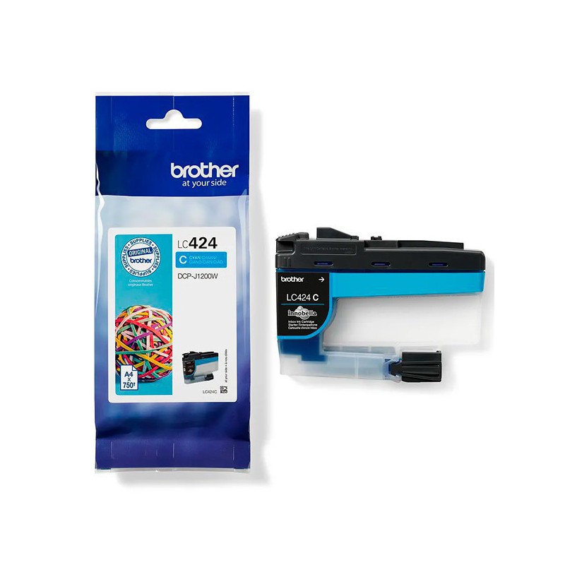 INK JET BROTHER ORIG LC424C HASTA 750 PAG.