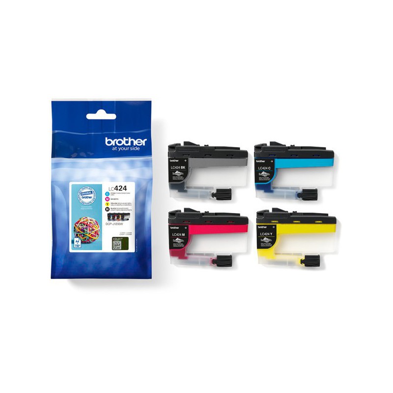 PACK INK JET BROTHER ORIG LC424VAL HASTA 750 PAG. CADA COLOR