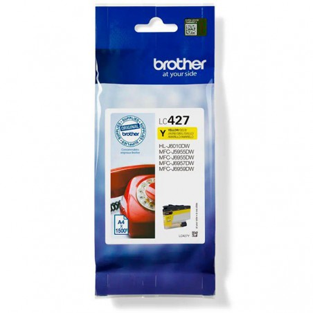 INK JET BROTHER ORIG LC427Y HASTA 1.500 PAG. YELLOW