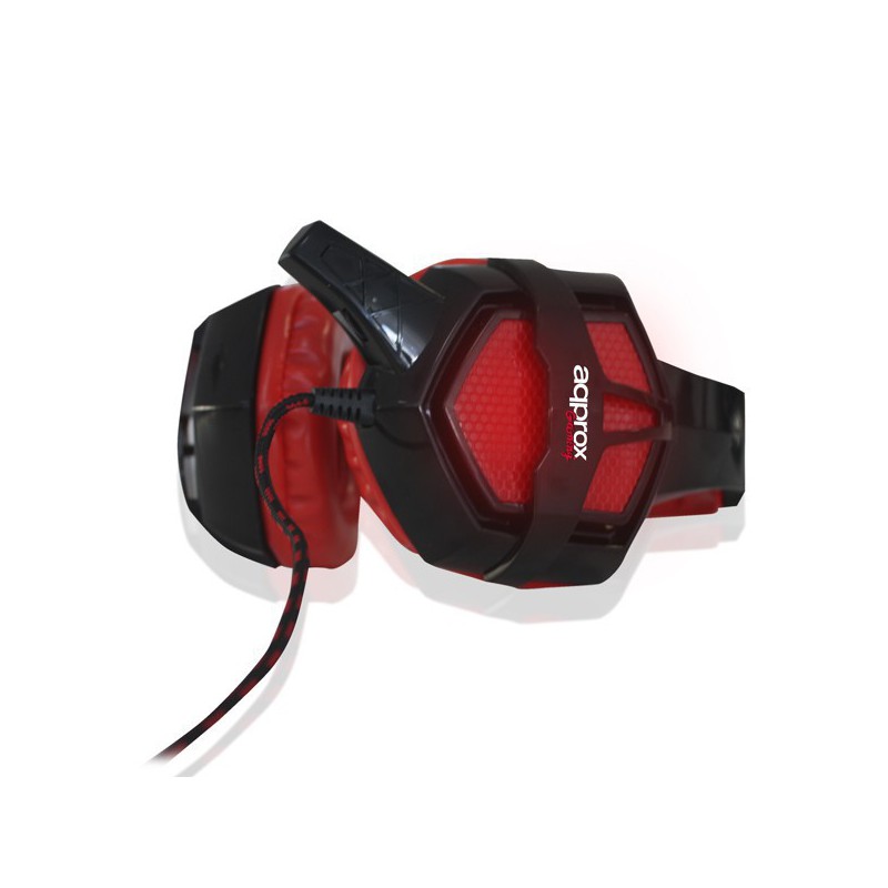 AURICULARES APPROX GAMING APPGH10 NEGRO/ROJO USB*
