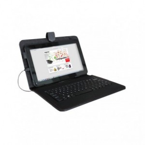 FUNDA APPROX TABLET 9"+TECLADO USB APPIPCK03 NEGRA*