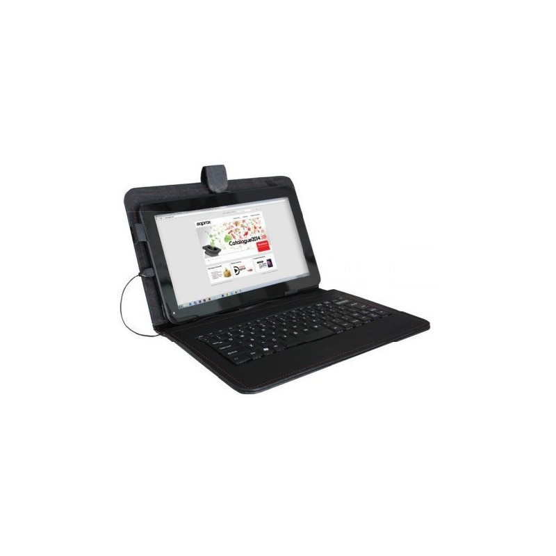FUNDA APPROX TABLET 9.7"+TECLADO USB APPIPCK04 NEGRA*