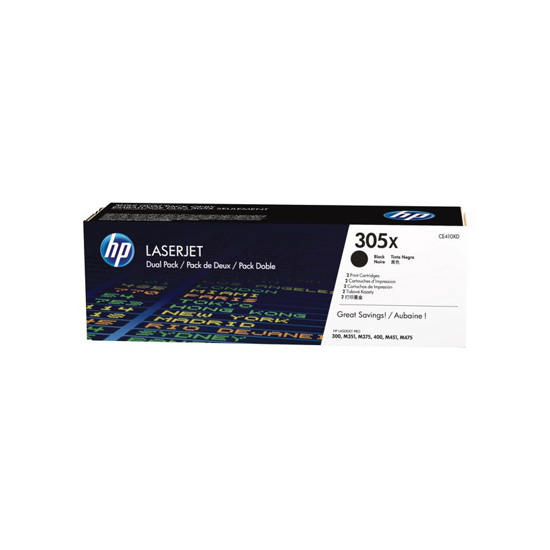 TONER HP ORIG. CE410XD NEGRO 305X (PACK 2)