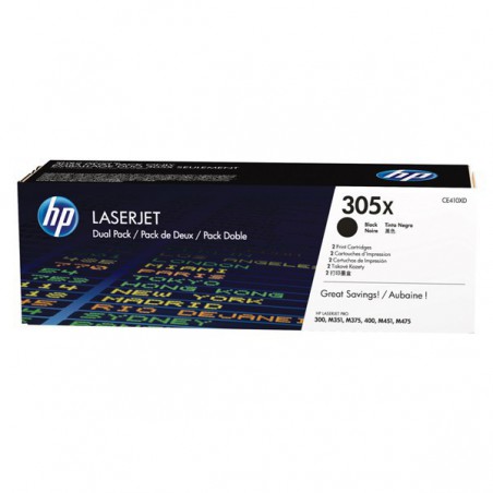 TONER HP ORIG. CE410XD NEGRO 305X (PACK 2)