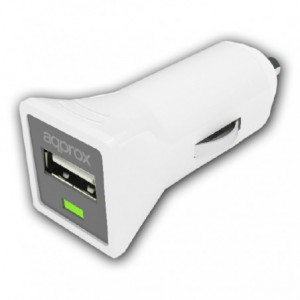 CARGADOR APPROX USB MECHERO COCHE APPUSBCARW BLANCO*