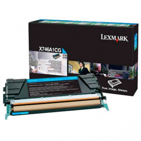 TONER LEXMARK ORIG. X746A1CG CYAN 7.000 PAG.