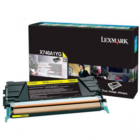 TONER LEXMARK ORIG. X746A1YG AMARILLO 7.000 PAG.