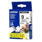 CINTA BROTHER ORIG.TZE221 BLANCO/NEGRO  9MM